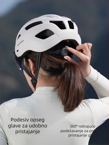 Kaciga za bicikl s integriranim naočalama za planinske i cestovne bicikle, prozračna unisex kaciga za odrasle