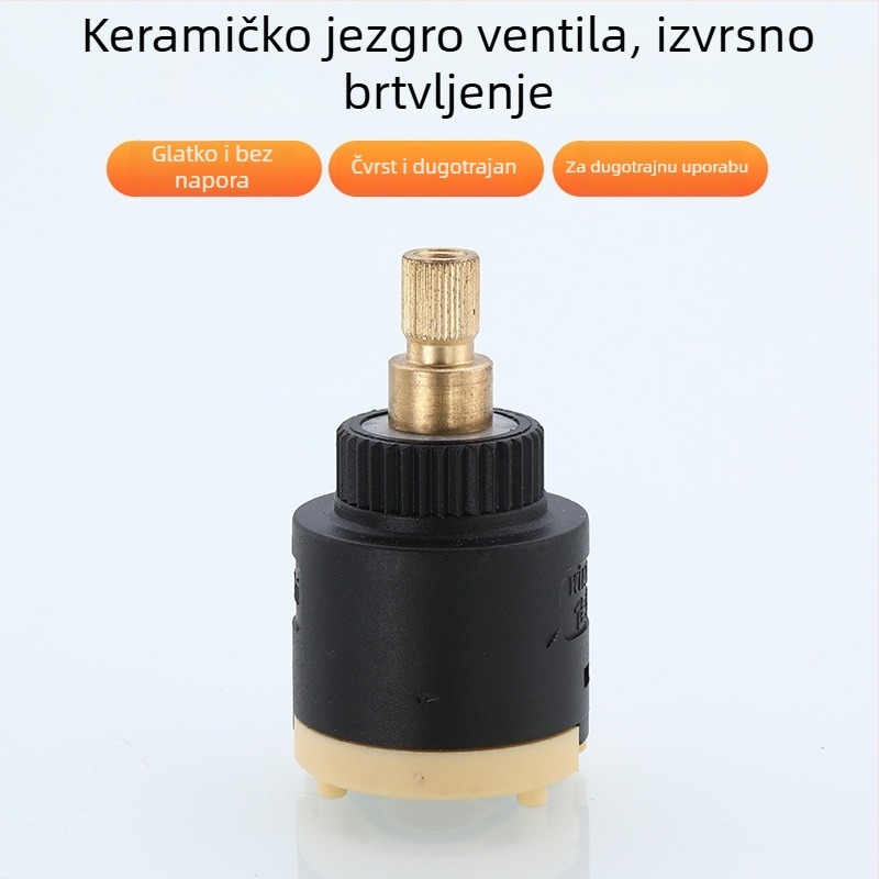 Jadro ventila za tuširanje – keramično-plastični materijal, moderan stil, upravljanje okretanjem (keramično-plastični materijal; moderan stil; upravljanje okretanjem)