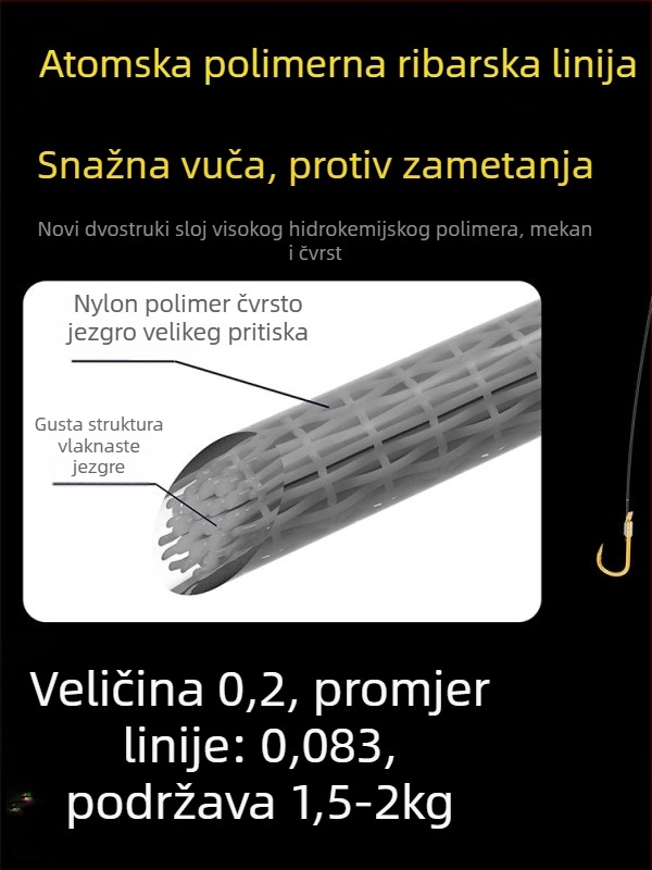 Billion War Lion barbed dvostruki mamac za ribolov s PE zlatom linijom