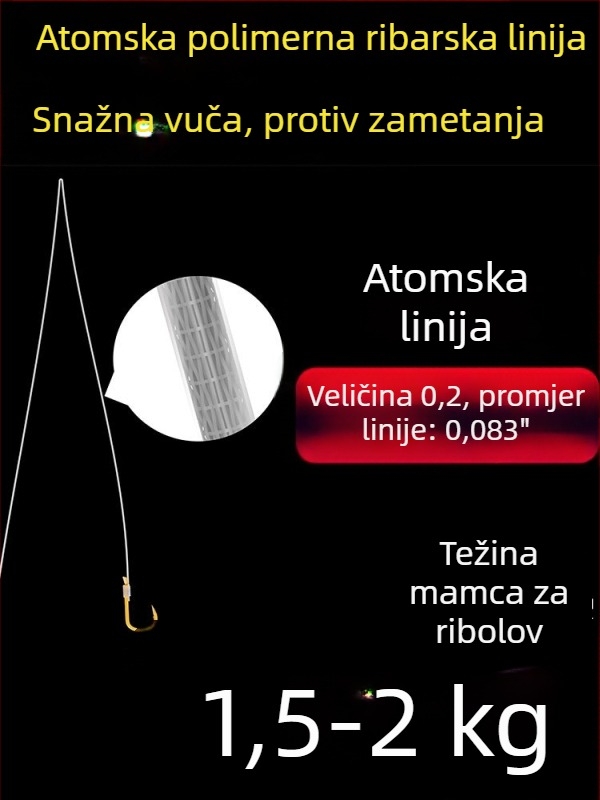 Billion War Lion barbed dvostruki mamac za ribolov s PE zlatom linijom