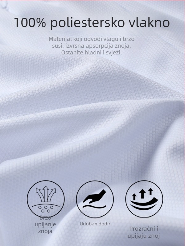 Sportske kratke hlače, široki kroj, 100% poliester, tkanina od kemijskih vlakana, ljeto