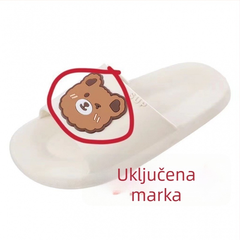 Dječje ljetne papuče s mrežastim gornjim dijelom, Cartoon uzorak, PVC gornja i PVC potplat, protuklizne