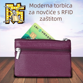 MaDonNo 2011A Prava koža – novčanik za kovanice i etui za ključe, novčanik s jednim preklopom, RFID zaštita od prijevara, svakodnevna upotreba