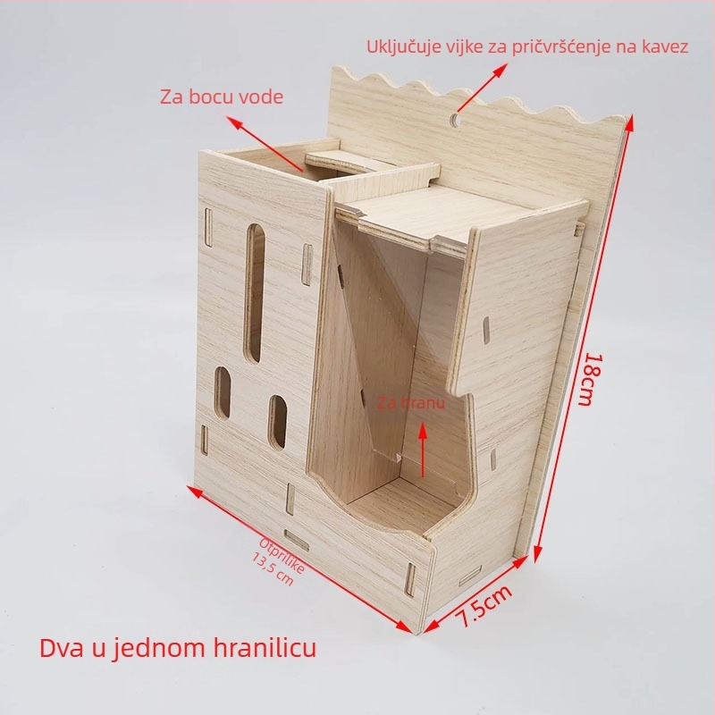 Drveno gnijezdo za hamstera i mala kućica – igračka za kućne ljubimce od Cute Pet Home, pogodna za sve sezone.