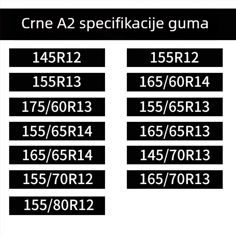 Baotuzhe Univerzalne automobilske podne presvlake — potpuno pokriće, protuklizni lanac, model Full Coverage Cowhide Anti-Slip Chain, kompatibilno sa svim vozilima, širina guma 155-285, Materijal: Drugo