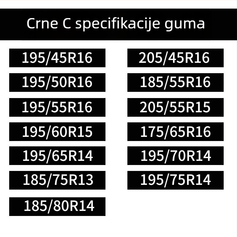 Baotuzhe Univerzalne automobilske podne presvlake — potpuno pokriće, protuklizni lanac, model Full Coverage Cowhide Anti-Slip Chain, kompatibilno sa svim vozilima, širina guma 155-285, Materijal: Drugo