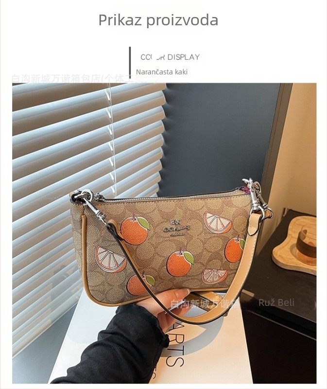 Ženska PU crossbody torba, gradski minimalistički stil, zatvaranje na zip, Oxford podstava, unutarnja džep