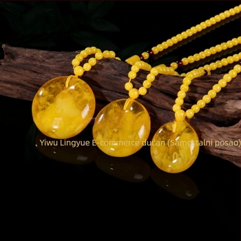 Unisex dugi lanac za pulover s kapkovastim privjeskom, lanac s perlicama, karirani uzorak, duljina 21–50 cm