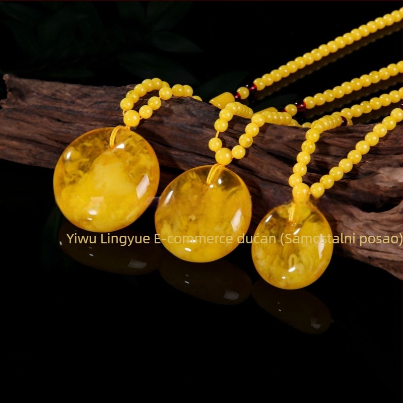 Unisex dugi lanac za pulover s kapkovastim privjeskom, lanac s perlicama, karirani uzorak, duljina 21–50 cm