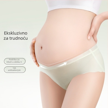 Trudničke gaćice od pamuka, visokim strukom za podršku trbuha, podstava od pamuka, pletena 40s, prozračna