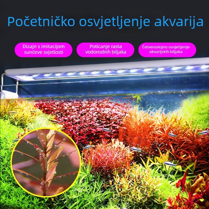 LED lampica za akvarij Iris – 5730 LED zrncima, 6–26,5W, 0,27–0,74 kg, za rast i osvjetljenje vodnih biljaka