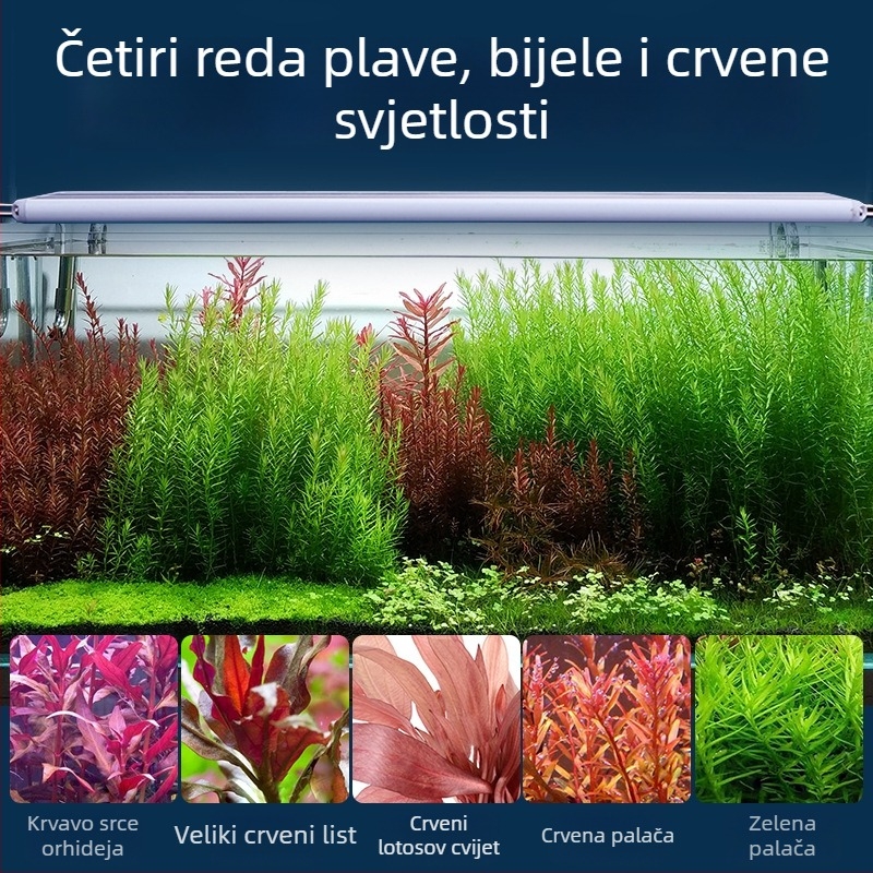 LED lampica za akvarij Iris – 5730 LED zrncima, 6–26,5W, 0,27–0,74 kg, za rast i osvjetljenje vodnih biljaka