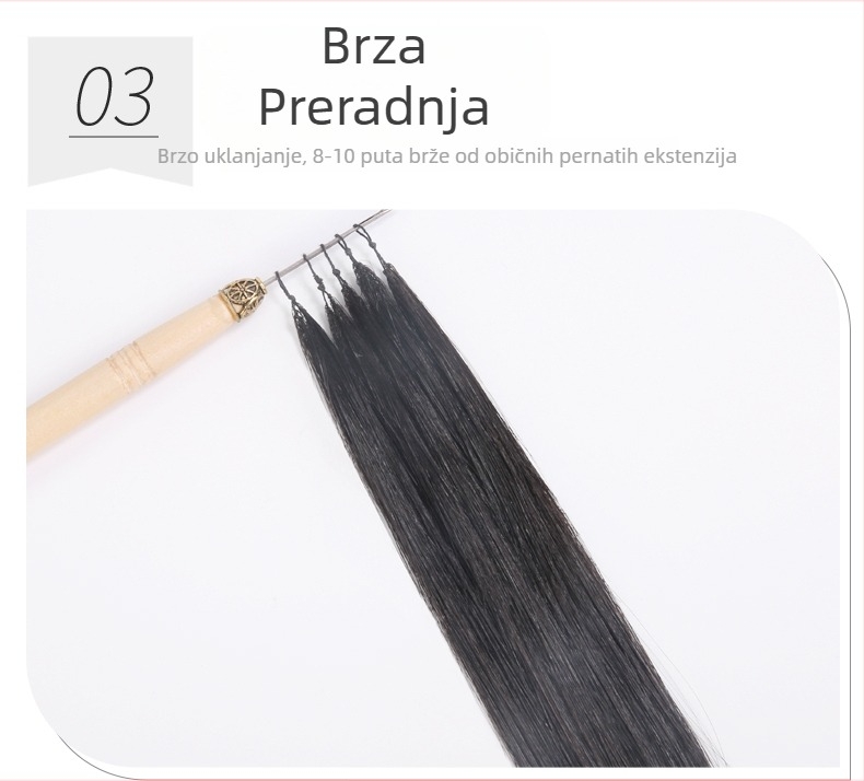 Produženje kose od pravih ljudskih vlasi - set od 3 snopa