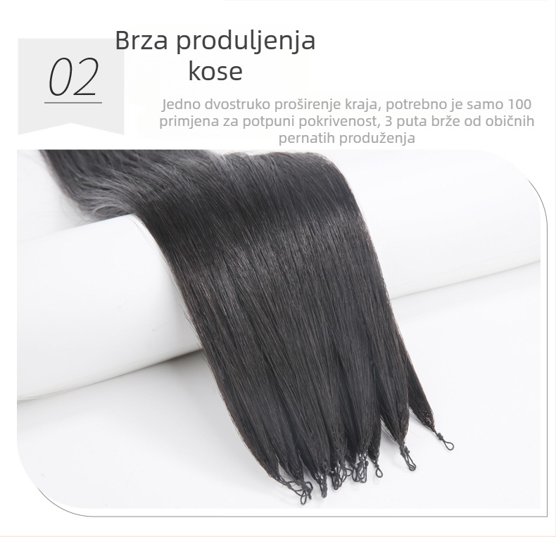 Produženje kose od pravih ljudskih vlasi - set od 3 snopa