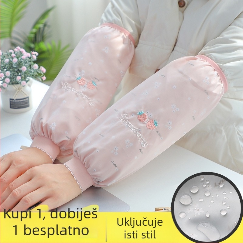 Pregača s rukavima, korejski model, vodootporna, otporna na mrlje, izdržljiva za posao