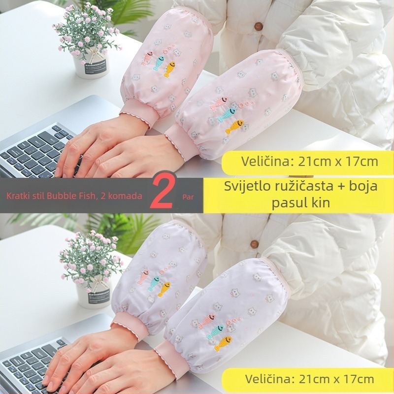 Pregača s rukavima, korejski model, vodootporna, otporna na mrlje, izdržljiva za posao