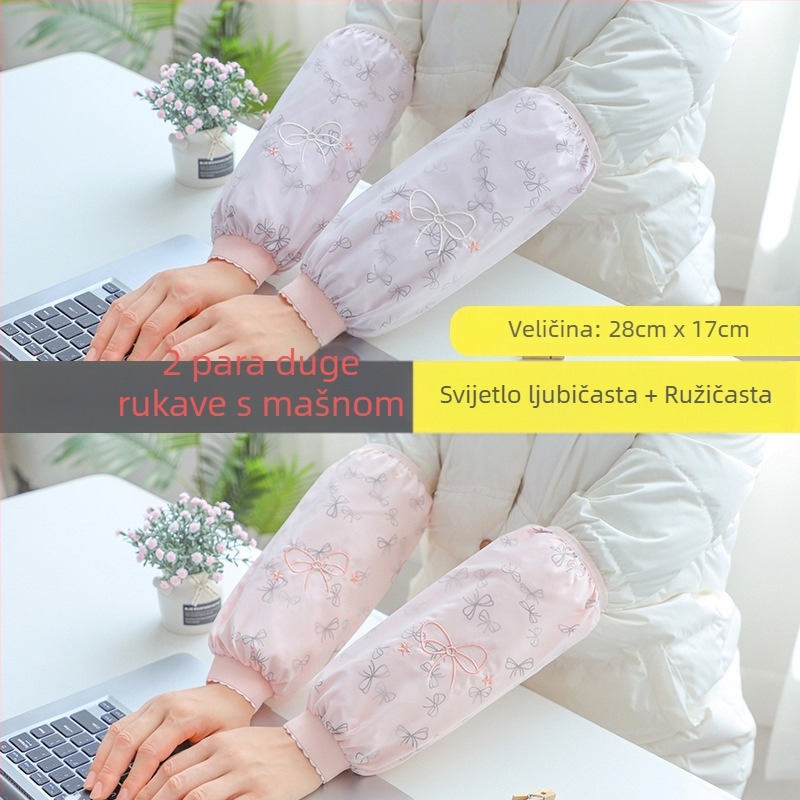 Pregača s rukavima, korejski model, vodootporna, otporna na mrlje, izdržljiva za posao