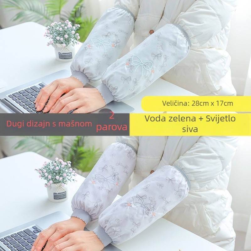 Pregača s rukavima, korejski model, vodootporna, otporna na mrlje, izdržljiva za posao