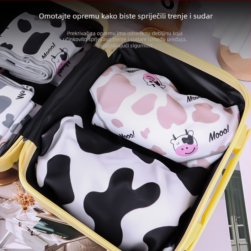 Torbica za kozmetiku za kućno skladištenje, filc materijal, geometrijski uzorak, bez podstave, gradska jednostavnost