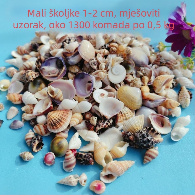 Dekoracije za akvarij od školjki – prirodne morske školjke, nautika stil; prirodna izrada; bionički proizvodni proces (Materijal: školjke; Stil: nautika; Obrada: prirodna; Proizvodni proces: bionički; Primjena: rekviziti za foto-studio, slike za akvarij)