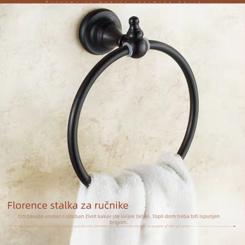 Bakreni nosač za ručnike s oksidacijskim završetkom, montaža bez bušenja (Šest komada i više)