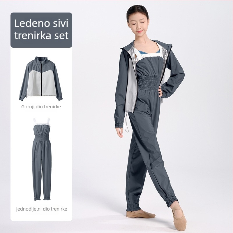 Odrasla moderna plesna odjeća – podijeljeni komplet, lanena tkanina, kordurojna podstava, proljeće