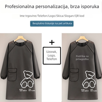 Hao Jin vodootporna pregača s rukavima za kuhinju i usluge prehrane