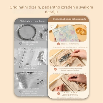Torba za nakit u stilu torbe, materijal bez pamuka, prijenosna