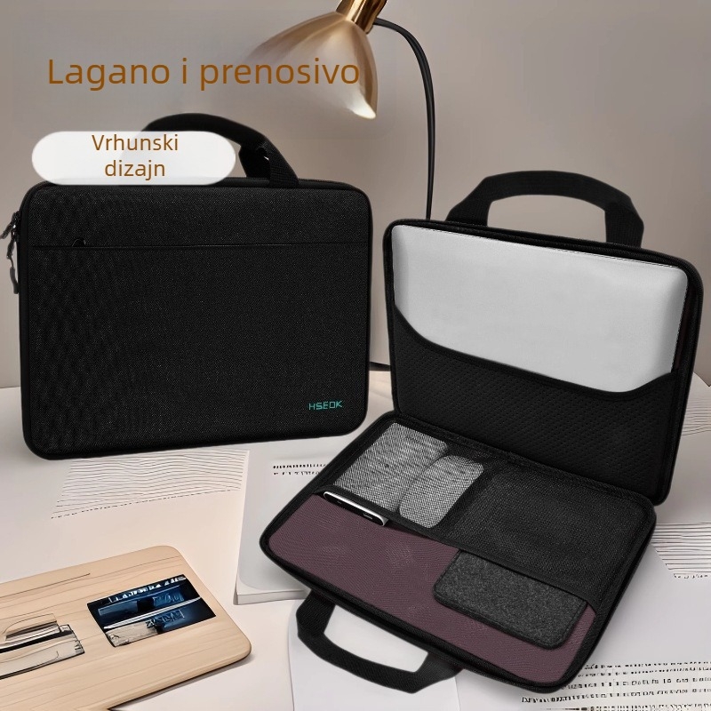 HSEOK zaštitna futrola za laptop – vodootporna, otporna na udarce, ultra lagana, poliester, gradski stil