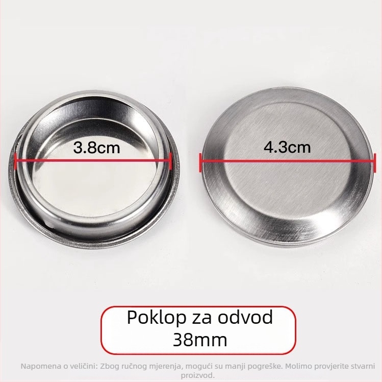 Nehrđajući čelični zátka za sudoper 3116, moderan minimalistički stil, neto težina 4–14 g
