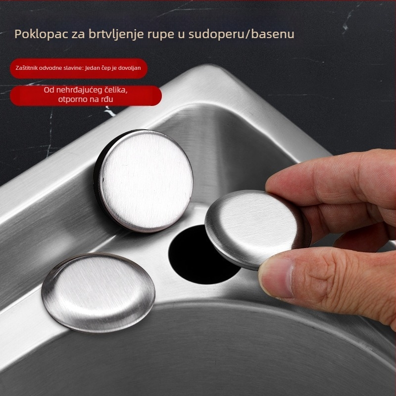 Nehrđajući čelični zátka za sudoper 3116, moderan minimalistički stil, neto težina 4–14 g