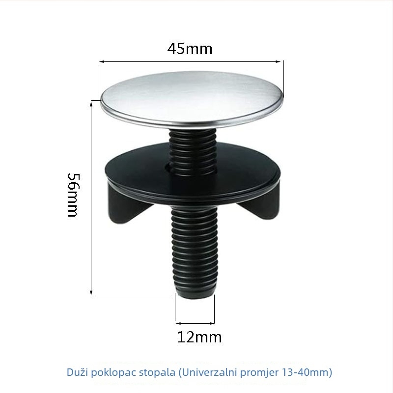Nehrđajući čelični zátka za sudoper 3116, moderan minimalistički stil, neto težina 4–14 g