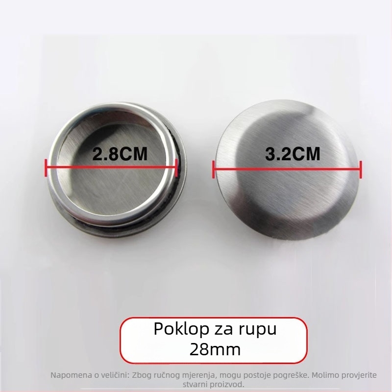 Nehrđajući čelični zátka za sudoper 3116, moderan minimalistički stil, neto težina 4–14 g