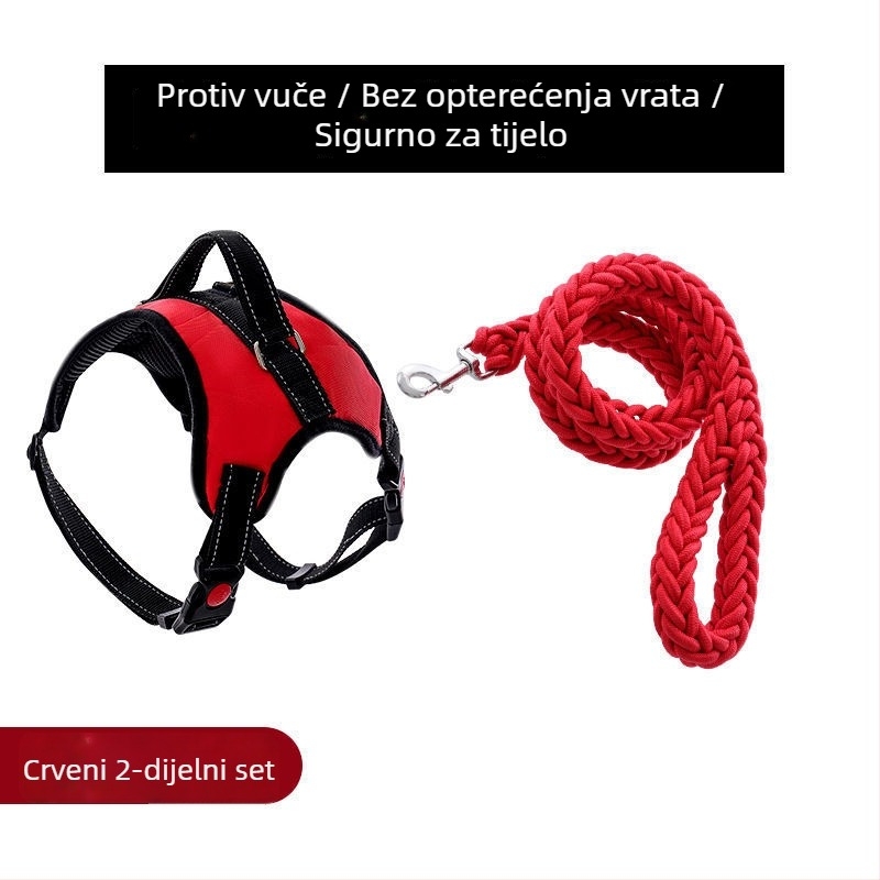 Najlonski prsni pojas za pse i povodac od osmerostrukog užeta