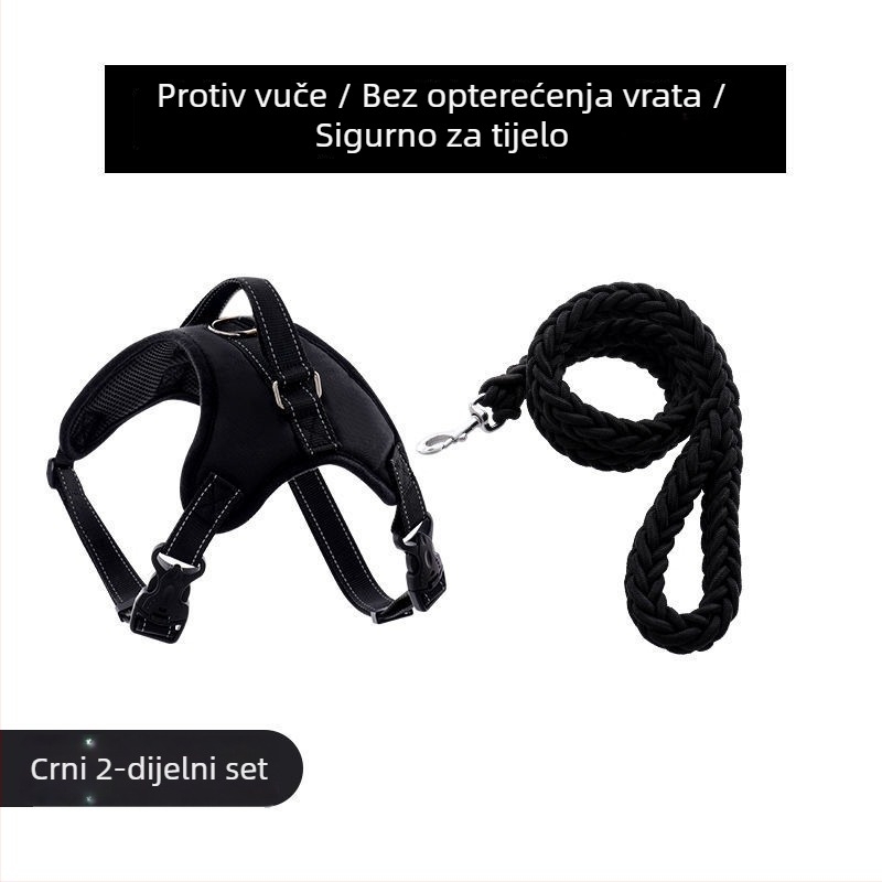 Najlonski prsni pojas za pse i povodac od osmerostrukog užeta
