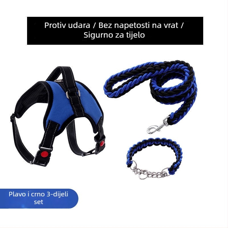 Najlonski prsni pojas za pse i povodac od osmerostrukog užeta