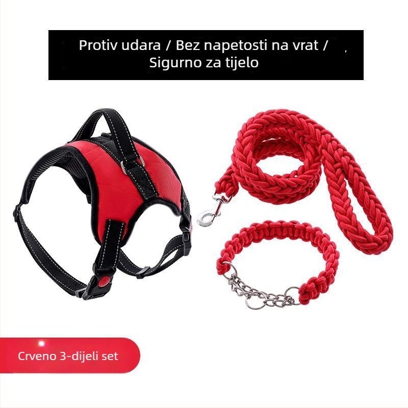 Najlonski prsni pojas za pse i povodac od osmerostrukog užeta
