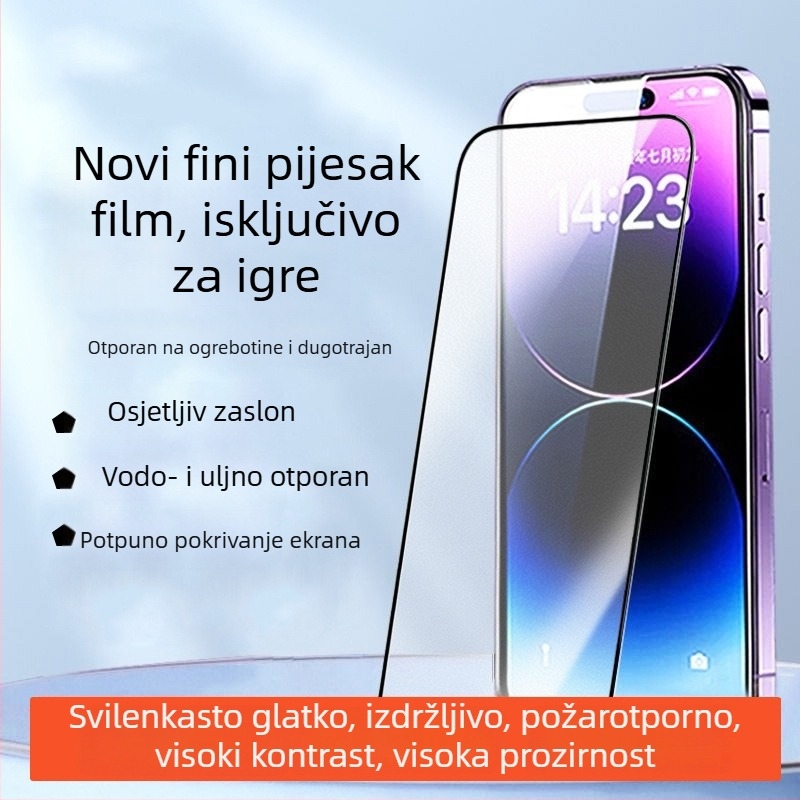 Zaštitno staklo zaslona s anti-peepom i zaštitom od pada za iPhone 11–14 Pro/Max