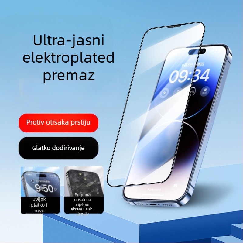 Zaštitno staklo zaslona s anti-peepom i zaštitom od pada za iPhone 11–14 Pro/Max