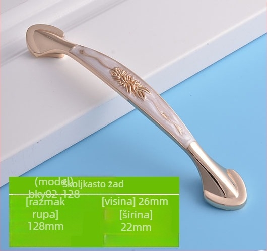 Kuka za vrata ormarića od cinkove legure, model lrls001, Longrun, moderan jednostavan stil