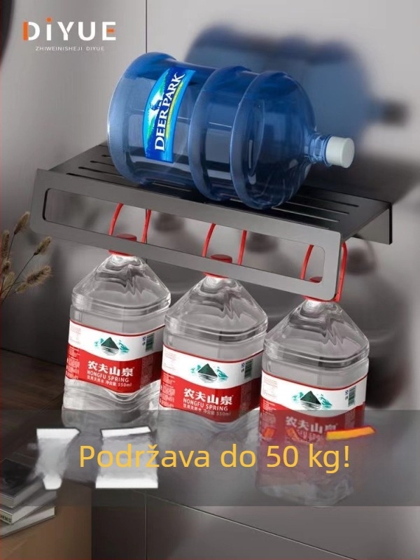 Zidni set držača ručnika za kupaonicu – aluminijska legura, završna obrada anodizacijom, montaža bez bušenja, šestodijelni set, moderan minimalistički stil