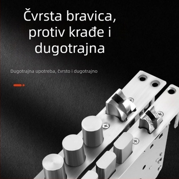 Set brava za vrata protiv krađe, univerzalno nehrđajuće čelično tijelo, kuglični mehanizam, Colorful marka, model Default item