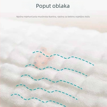 Dječji pamučni kvadratni ručnik Bamboo Blue, broj 1744/1745/1746, 40-count, težina ispod 50 g