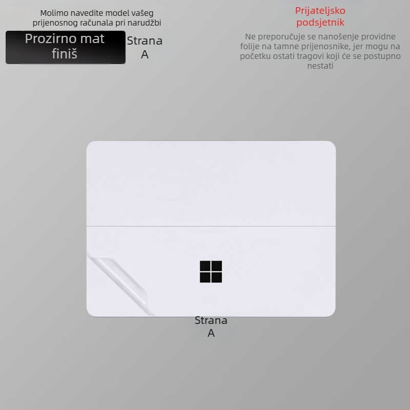 Surface Laptop Studio2 zaštitni film za kućište, PVC materijal, posvećeni film, za Microsoft Notebook