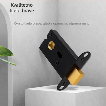 Skrivene okrugle kvake za vrata od cinka, za vrata spavaće sobe, s ključem, tip okretna jezgra, utor za ugradnju