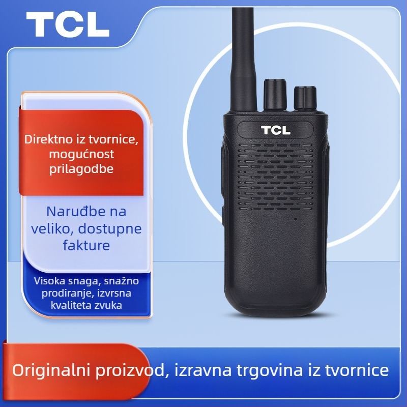 TCL analogni dvostrani radio HT8/HT9 vanjske visoke snage, 16 kanala, 400–480 MHz, 5W, 3–5 km, 3000 mAh