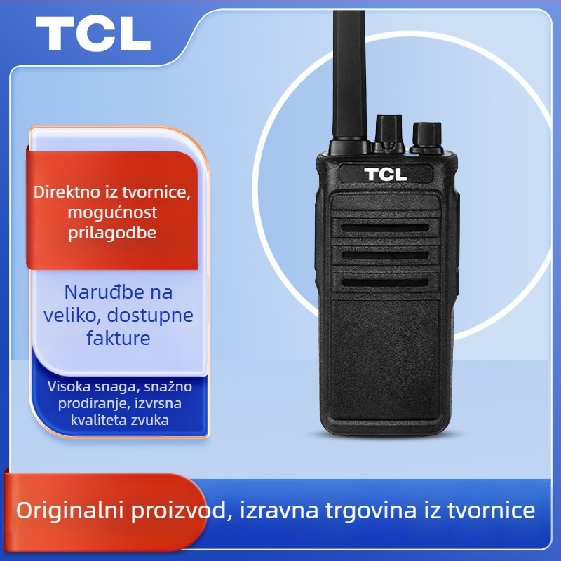 TCL analogni dvostrani radio HT8/HT9 vanjske visoke snage, 16 kanala, 400–480 MHz, 5W, 3–5 km, 3000 mAh
