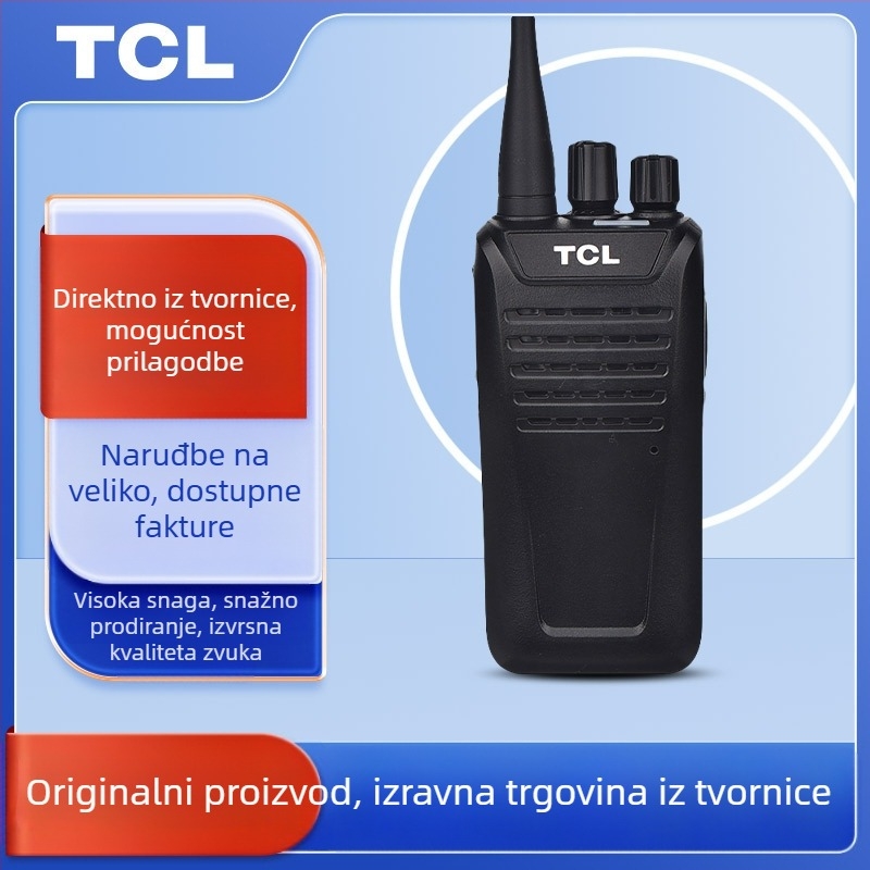TCL analogni dvostrani radio HT8/HT9 vanjske visoke snage, 16 kanala, 400–480 MHz, 5W, 3–5 km, 3000 mAh