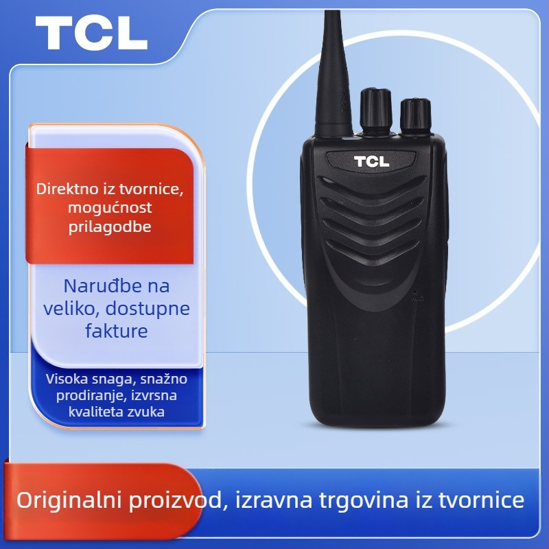 TCL analogni dvostrani radio HT8/HT9 vanjske visoke snage, 16 kanala, 400–480 MHz, 5W, 3–5 km, 3000 mAh