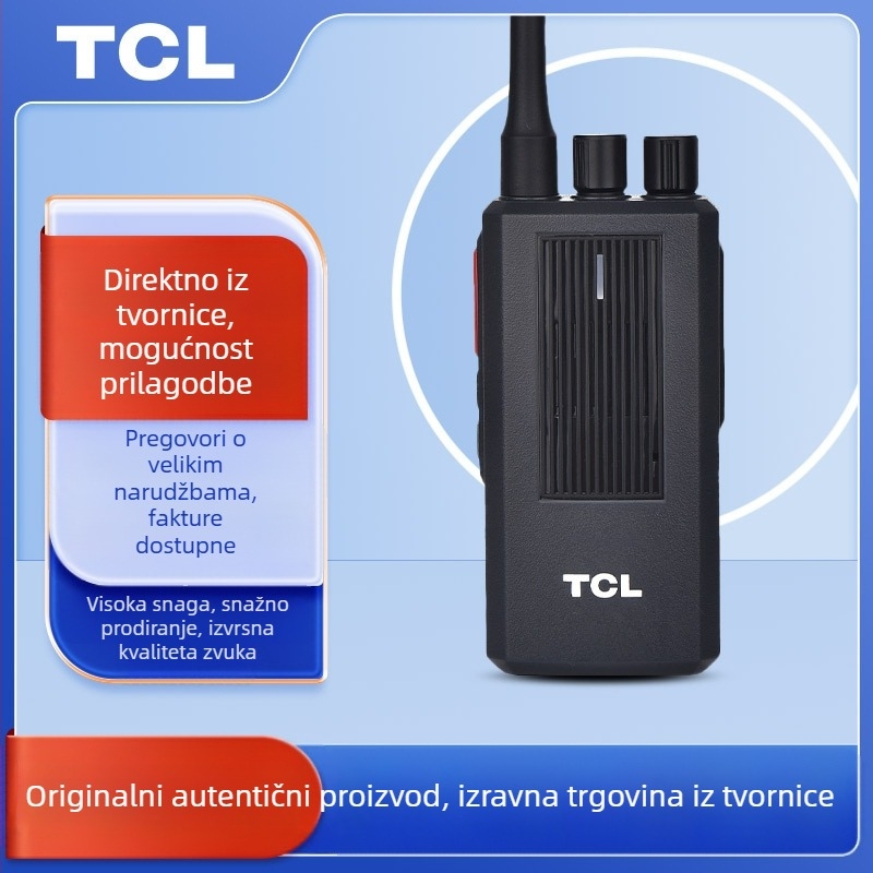 TCL analogni dvostrani radio HT8/HT9 vanjske visoke snage, 16 kanala, 400–480 MHz, 5W, 3–5 km, 3000 mAh